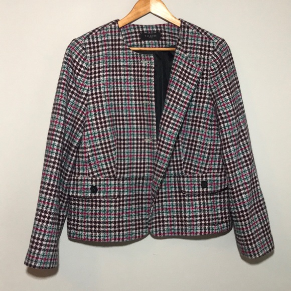 Wool Houndstooth Checked Jacket - Picture 2 of 8
